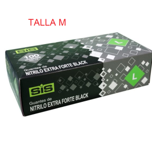 GUANTES NITRILO NEGRO EXTRAFUERTE SSIS 6G TALLA M 100 UDS