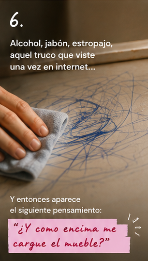 Limpieza de una mancha de tinta