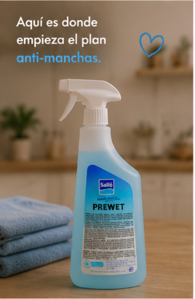 Prewet quitamanchas para pretratar manchas de ropa