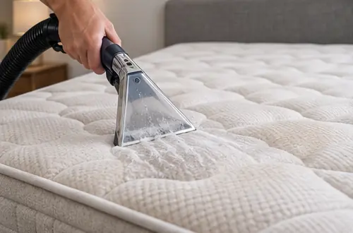 Aplicar Tapinet con una máquina para limpiar el colchón