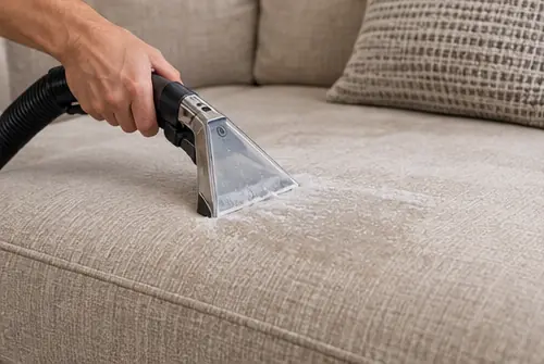 Aplicar Tapinet con máquina sobre un sofá de tela